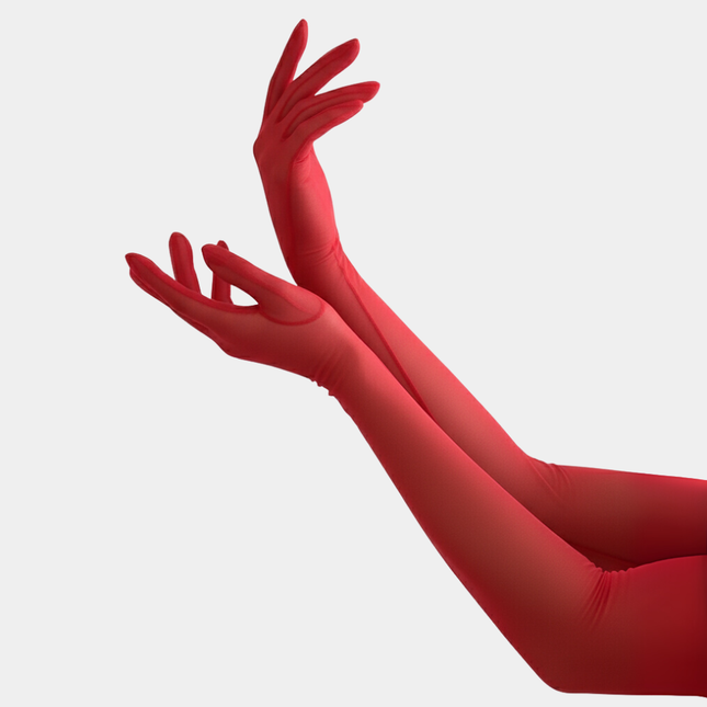 Handschue Halbtransparente Rot
