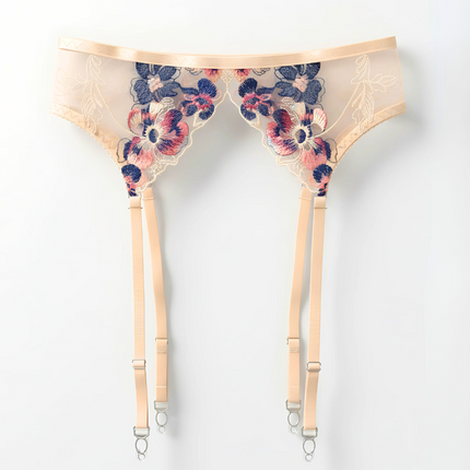 Secret Garden Blue - Strumpfhalter