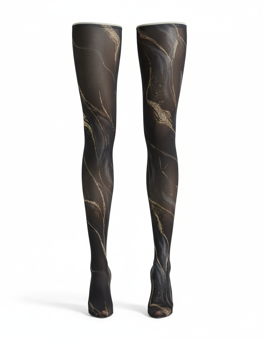 Marble Muse - Garter Belt with Stockings