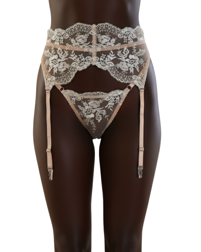 Ivory Blossom - Strumpfhalter