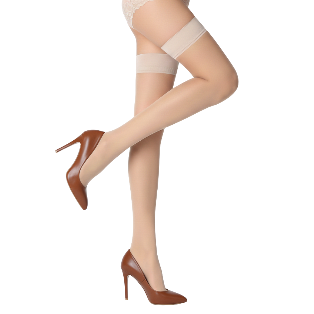 Hold-up stockings - Lace Black