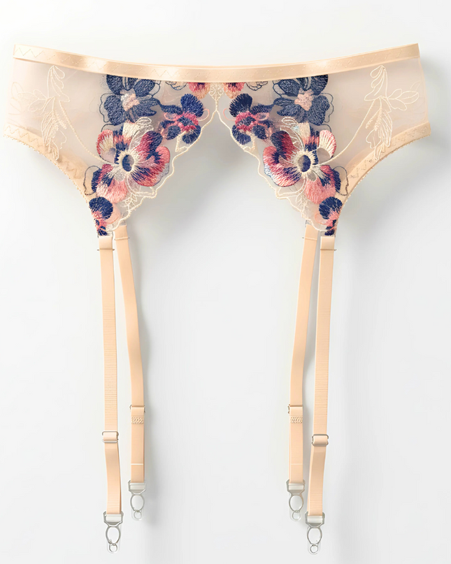 Secret Garden Blue - Strumpfhalter